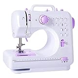 AWSAD Tragbare Elektrische Mini Handnähmaschine 12 Stichmuster Mini Nähmaschine für Anfänger Mit Fußpedal Haushaltsnähmaschine Overlock Mit Nähzubehör-Set (Size : C)