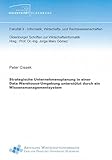 Strategische Unternehmensplanung in einer Data Warehouse-Umgebung unterstützt durch ein Wissensmanagementsystem (Oldenburger Schriften zur Wirtschaftsinformatik)