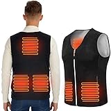 ISOPHO Beheizte Weste Damen Herren, Beheizbare Weste USB Lade Heizweste Unisex Wärmende Beheizte Weste mit 3 Einstellbar Temperatur, Beheizbare Jacke Winterweste für Outdoor Wandern (KEINE Batterie)