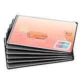 Mitavo RFID Schutzhüllen 6er Pack, NFC Schutzhüllen Kreditkarten Geldkarten, EC-Karten, Kunststoff Schwarz Transp