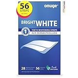 Onuge Bright White Teeth Whitening Strips – Bleaching-Strips zur Zahnaufhellung – Ohne Peroxid – 56 Streifen für 28 Tag