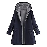 Darringls Damen Wintermantel Dicke Parka Steppmantel mit Kapuze Große Größen Mantel Oversized Winterjacke Teddyfell Daunenjacke Lange Jacke Slim Trenchcoats Winterdicke Jack