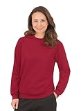 Trigema Damen Sweatshirt Biobaumwolle 579501, Einfarbig, Gr. X-Large, Rot (rubin-C2C 536)