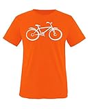 Comedy Shirts - Fahrrad - Jungen T-Shirt - Orange/Weiss Gr. 134-146