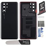 YHX-OU 6,49 Zoll Akkudeckel geeignet für Huawei P30 Pro Ersatz-Abdeckung + Installationswerkzeug + 1 SIM-Karten-Tray (schwarz)