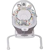 Graco Baby Duet Sway elektrische Babyschaukel ab Geburt bis 9 kg, anpassbare Geschwindigkeit, Vibration, Mobile mit Spielzeugen, auch als separate elektrische Babywippe verwendbar, Patchwork