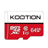 Kootion Speicherkarte 64GB Class 10 Micro SD Karte Mini SD Karte 64G MicroSDXC Card Memory Karte A1 U1 UHS-I Micro SD Card Klasse 10 Speicher SD Karte MicroSD Karte für Kameras Handy Tab