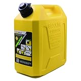 MMYNL 10-Liter-Benzintank für Benzin-, Diesel- und Kraftstofflagerung, bleifreier Benzintank (UN-zugelassen, GS/TUV-zertifiziert) versiegelt, um das Eindringen von Staub in den Tank zu verhindern-Gelb
