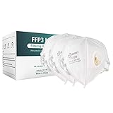 10X FFP3 Maske CE Zertifiziert Schutzmaske Mundmaske, 6-Lagen-Atemschutzmaske, Staub-Atemschutzmasken Faltbare Staubschutzmasken Mund-Nase Gesichtsschutz Norm EN149:2001+A1:2009 mit Ventil 10Stück
