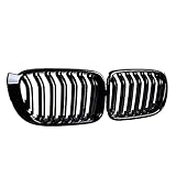 DZSHSBH M Style Auto Kühlergrill Grill Mesh Net Zierleiste Abdeckung Gloss Black Double Line Für BM-W X3 X4 F25 F26 2014 2015 2016 2017