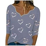 Beste Freunde Pullover Damen Kapuzenpullover Sweatshirt Herbst Winter Langarm für Frauen mit Motiv Herzdruck Asymmetrischer Hals Pullover Langarm T-Shirt Top Bluse H