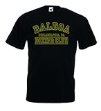 Fruit of the Loom Italia/Italien Herren T-Shirt Trikot Balboa Boxing Club|schwarz XXXL