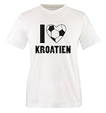 I Love Kroatien - Kinder T-Shirt - Weiss/Schwarz Gr. 152-164