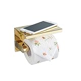 BGL Toilettenpapierhalter, 304 Edelstahl, Wandrollenpapierhalter für Hoteldekoration (Gold)