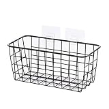 BFTGS Schmiedeeisen Küchengewürze Aufbewahrungskorb Aufbewahrungskorb Bad Rechteckiger Aufbewahrungsbox Wandbehangständer Lagerhalter (Color : A)