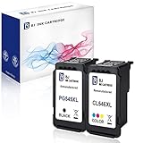 BJ Wiederaufbereitet Tintenpatrone für Canon PG-545 CL-546 XL für Canon Pixma MX495 MX490 MG2555 MG3051 iP2850 MG2450 MG2950 MG2550 MG3050 Drucker (1 Schwarz, 1 Farbe)