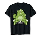 Gamer Krokodil spielt Video Game lustiges Zocker Gaming T-S