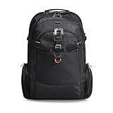 Everki EKP120 – Laptop Rucksack für Notebooks bis 18,4 Zoll (46,7 cm) mit durchdachtem Fächer-Konzept, viel Stauraum und weiteren hochwertigen Funktionen, Schw