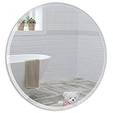 Neue Design Schöner runder Badezimmerspiegel, modern und stylish, mit abgerundeten Kanten, Wandbefestigung, Badspiegel, Wandspiegel, Spiegel 40cm x 40
