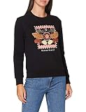 Scotch & Soda Maison Womens Sweatshirt aus Bio-Baumwollmischung mit Stickerei Pullover Sweater, Black 0008, S