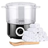 Kacsoo Handtuchwärmer, Dampfheizgerät für Handtücher Schnelles Aufheizen 202°F in 10 Minuten Dampfsterilisator mit Handtuchclip, Elektrischer Handtuchdampfer mit Zeitfunktion Für SPA, Gesichtspfleg