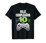 Cumpleanos Niños Gamer, Feliz Cumpleaños, Spanisch, 10 Años T-S