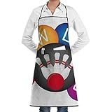N\A Farbkreis Coole Bowlingkugeln Schürzen Lätzchen für Herren Damen Köche Spitze Verstellbare Erwachsene Küche Kellner Schürzen mit T