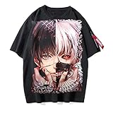 The Ghoul of Tokyo T-Shirt Brief Print Männer Frauen Mode Baumwolle Übergroße T-Shirts Junge Hip Hop T-Shirts Tops Schwarze Kleidung Streetw