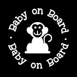 Autoaufkleber und Aufkleber 16.4x16.4cm Baby an Bordfenster hinten Windschutzscheibe Auto Aufkleber Wasserdichte Vinyl-Abziehbilder (Color Name : White)