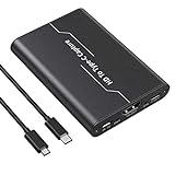 Videoaufnahmekarte HDMI zu USB 2.0 1080P 30FPS mit Mikrofon, Audio, Loop-Funktion,für Streaming, kompatible PS4 / DSLR