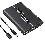 Videoaufnahmekarte HDMI zu USB 2.0 1080P 30FPS mit Mikrofon, Audio, Loop-Funktion,für Streaming, kompatible PS4 / DSLR