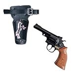 KarnevalsTeufel Zubehör Set für Cowboys Pistole und Holster für Erwachsene Verschiedene Modelle zur Auswahl (Denver + Holster Pferd)