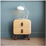 Beistelltisch Holz Nordische Nachtkästchen Modern für Erwachsene Kinder, Kleine Nachttisch für Schlafzimmer, Moderner Minimalistischer Nachtschrank mit Schubladen (Color : C)