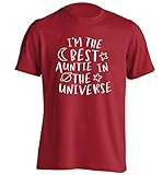 Flox Creative Erwachsene T-Shirt I'm The Best Auntie In The Universe Gr. Small,