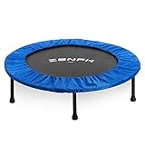 Zenph Fitness-Trampolin, Trampolin Faltbar, Mute Umweltschutz Fußabdeckung,Indoor/Outdoor Trampolin und Cardio Sport für Kinder und Erwachsene,Maximale Belastung beträgt 150 kg