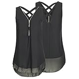 Tank Top Damen Sport Grün Ärmelloses T-Shirt Vintage Tunika-Kreuzriemen Mit Reißverschluss Hinten Tunika Frauen Top Sommer Bedrucktes Streetwear Oberteile Tops Beiläufig Streetwear Sp