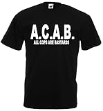 ACAB All COPS Are Bastards T-Shirt S-XXL