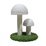 NC Katzenklettergerüst durch Himmelssäule aus Naturleinen, Pilz-Kratzsäule Simulation Rasen Groß Verschleißfest Katzenspielzeug Kratzb