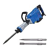 HD125 Abbruchhammer, 65J Single Impact, 1700W Hochleistungsbetonbrecher mit Flachmeißel Bull Point Meißel, B