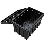 Bawer Werkzeugkoffer Werkzeugbox Werkzeugkasten Werkzeugkiste Kunststoff | Auto Wagen Bus Anhänger Auflieger Abschleppfahrzeug | Koffer Kiste Ohne Werkzeug Stabiler Wasserdicht Organizer (500 x 400)