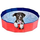 Karanice Hundepool Haustierpool Faltbare Hunde Pools für Hunde und Kinder Badewanne Doggy Pool 80x20CM aus PVC