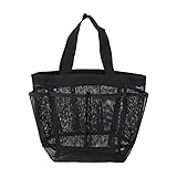 LZYMLG Netz-Dusch-Caddy Tote Bag 9 Taschen, hängende tragbare Kulturtasche für Damen und Herren, College-Wohnheim-Essentials, schnell trocknend, Bad-Organizer für College-Schlafsäle, F