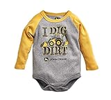 JOHN DEERE Baby-Jungen Boys' Bodyshirt T-Shirt, grau meliert, 6-9 M