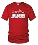 shirtloge - Regensburg - Fanblock - Meine Heimat, Mein Verein - Fussball Fan T-Shirt - Rot - Größe XL