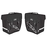 M-Wave Gepäckträgertasche RECHTS Amsterdam Single 18 Liter Einzelpacktasche Fahrradpacktasche & M-Wave Gepäckträgertasche Amsterdam Single, schwarz, 18