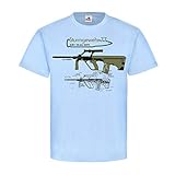 Sturmgewehr 77 Armee-Universal-Gewehr Österreich Bundesheer deko Waffe Sportschütze Hemd T-Shirt #21787, Größe:XL, Farbe:Hellb