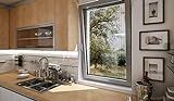 Fliegengitter- Fenster- Mücken- Insektenschutz- Alu- Weiss optimal für Rolläden (100cm x 120cm, 19mm Einhängewinkel)