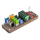 Urisgo Speicherkarten-Etui, Speicherkartenhülle SDTF Aufbewahrungsbox aus Holz SIM Karte Pin U Disk Display Halter CF Organizer 26