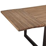 Furnhouse Ibbe Design Ansteckplatte Tischplatte für Mallorca Ausziehbar Esstisch Natur Baumkante Massiv Braun Lackiert Akazie Holz Esszimmer Tisch, 90x50x7