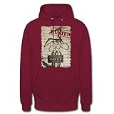 Spreadshirt Looney Tunes Wile E. Coyote Busted Unisex Hoodie, M, Bordeaux